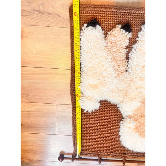 Vintage Latch Hook Poodle Wall Art 70's-Latch hook Napoleon| Handmade Boho Decor - Picture 5 of 5